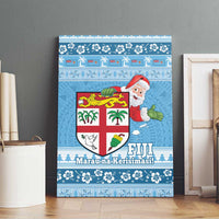 Fiji Christmas Canvas Wall Art Fijian Masi Marau na Kerisimasi! - Blue LT14 - Polynesian Pride