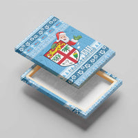 Fiji Christmas Canvas Wall Art Fijian Masi Marau na Kerisimasi! - Blue LT14 - Polynesian Pride