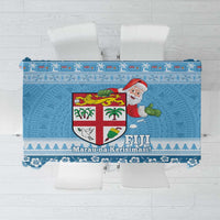 Fiji Christmas Tablecloth Fijian Masi Marau na Kerisimasi! - Blue LT14 Blue - Polynesian Pride