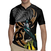 Aotearoa Kowhai Tui Bird Rugby Jersey Maori Ngaru With Silver Fern