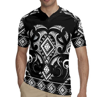 Black Ngaru Taniko With Aotearoa Maori Tattoo Rugby Jersey