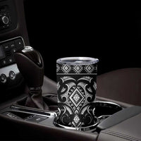Black Ngaru Taniko With Aotearoa Maori Tattoo Tumbler Cup