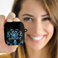 Blue Ngaru Taniko With Aotearoa Maori Tattoo AirPods Case - Polynesian Pride