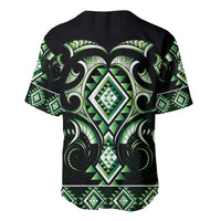 Green Ngaru Taniko With Aotearoa Maori Tattoo Baseball Jersey