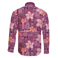 Pink Hawaii Plumeria With Tropical Flowers Motifs Family Matching Mermaid Dress and Hawaiian Shirt LT14 - Polynesian Pride