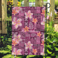 Pink Hawaii Plumeria With Tropical Flowers Motifs Garden Flag LT14 Garden Flag Pink - Polynesian Pride