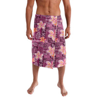 Pink Hawaii Plumeria With Tropical Flowers Motifs Lavalava