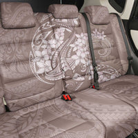 Polynesia Hammerhead Shark Tattoo With Plumeria Lei Back Car Seat Cover