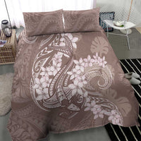 Polynesia Hammerhead Shark Tattoo With Plumeria Lei Bedding Set