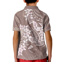 Polynesia Hammerhead Shark Tattoo With Plumeria Lei Kid Polo Shirt