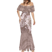 Polynesia Hammerhead Shark Tattoo With Plumeria Lei Mermaid Dress