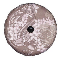 Polynesia Hammerhead Shark Tattoo With Plumeria Lei Spare Tire Cover