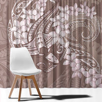 Polynesia Hammerhead Shark Tattoo With Plumeria Lei Window Curtain