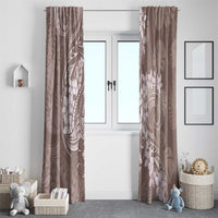 Polynesia Hammerhead Shark Tattoo With Plumeria Lei Window Curtain