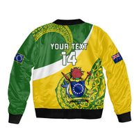 Personalised Cook Islands Rugby Bomber Jacket Pacific Go The Kukis Sporty Style LT14 - Polynesian Pride