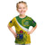 Personalised Cook Islands Rugby Kid T Shirt Pacific Go The Kukis Sporty Style LT14 Green - Polynesian Pride