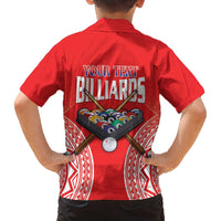 Personalised Taiwan Billiards Family Matching Off The Shoulder Long Sleeve Dress and Hawaiian Shirt Eight-ball Pool Polynesia Tattoo - Polynesian Pride