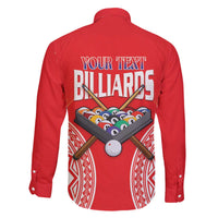 Personalised Taiwan Billiards Family Matching Off The Shoulder Long Sleeve Dress and Hawaiian Shirt Eight-ball Pool Polynesia Tattoo - Polynesian Pride