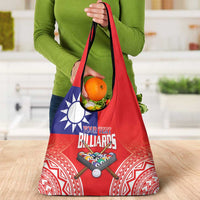 Personalised Taiwan Billiards Grocery Bag Eight-ball Pool Polynesia Tattoo - Polynesian Pride