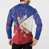 Personalised Philippines Billiards Button Sweatshirt Cue With Balls Flag Style - Polynesian Pride
