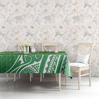 Polynesia Depression Awareness Tablecloth Sunflower Green Ribbons Polynesian Tattoo