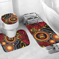 Celebrating 50 Years Papua New Guinea Bathroom Set Aboriginal Mix Papuan Pattern - Polynesian Pride