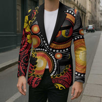 Celebrating 50 Years Papua New Guinea Blazer Aboriginal Mix Papuan Pattern - Polynesian Pride