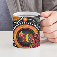Celebrating 50 Years Papua New Guinea Ceramic Mug Aboriginal Mix Papuan Pattern - Polynesian Pride