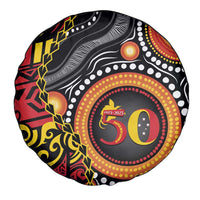 Celebrating 50 Years Papua New Guinea Spare Tire Cover Aboriginal Mix Papuan Pattern LT14 - Polynesian Pride