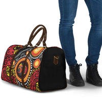 Celebrating 50 Years Papua New Guinea Travel Bag Aboriginal Mix Papuan Pattern - Polynesian Pride