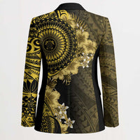 Vanuatu Blazer Hibisus Polynesian Pattern Gold - Polynesian Pride