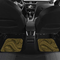 Vanuatu Car Mats Hibisus Polynesian Pattern Gold LT14 Set 2pcs - Back Gold - Polynesian Pride