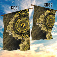 Vanuatu Garden Flag Hibisus Polynesian Pattern Gold LT14 - Polynesian Pride
