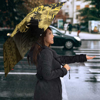 Vanuatu Umbrella Hibisus Polynesian Pattern Gold - Polynesian Pride