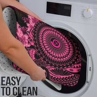 Vanuatu Bathroom Set Hibisus Polynesian Pattern Pink - Polynesian Pride