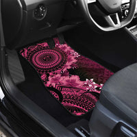 Vanuatu Car Mats Hibisus Polynesian Pattern Pink - Polynesian Pride