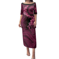 Vanuatu Family Matching Puletasi and Hawaiian Shirt Hibisus Polynesian Pattern Pink - Polynesian Pride