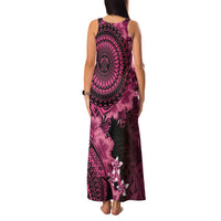 Vanuatu Family Matching Tank Maxi Dress and Hawaiian Shirt Hibisus Polynesian Pattern Pink - Polynesian Pride