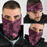 Vanuatu Neck Gaiter Hibisus Polynesian Pattern Pink - Polynesian Pride