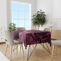Vanuatu Tablecloth Hibisus Polynesian Pattern Pink - Polynesian Pride