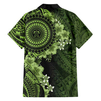 Vanuatu Family Matching Summer Maxi Dress and Hawaiian Shirt Hibisus Polynesian Pattern Green - Polynesian Pride