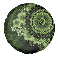 Vanuatu Spare Tire Cover Hibisus Polynesian Pattern Green - Polynesian Pride