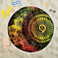 Vanuatu Beach Blanket Hibisus Polynesian Pattern Reggae - Polynesian Pride