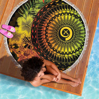 Vanuatu Beach Blanket Hibisus Polynesian Pattern Reggae - Polynesian Pride