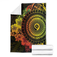 Vanuatu Blanket Hibisus Polynesian Pattern Reggae - Polynesian Pride