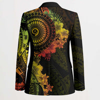 Vanuatu Blazer Hibisus Polynesian Pattern Reggae - Polynesian Pride