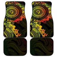 Vanuatu Car Mats Hibisus Polynesian Pattern Reggae - Polynesian Pride