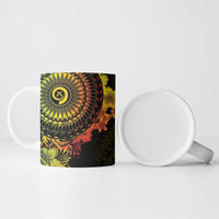 Vanuatu Ceramic Mug Hibisus Polynesian Pattern Reggae - Polynesian Pride