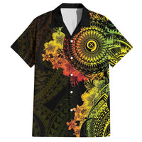 Vanuatu Family Matching Long Sleeve Bodycon Dress and Hawaiian Shirt Hibisus Polynesian Pattern Reggae - Polynesian Pride