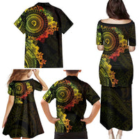Vanuatu Family Matching Puletasi and Hawaiian Shirt Hibisus Polynesian Pattern Reggae - Polynesian Pride